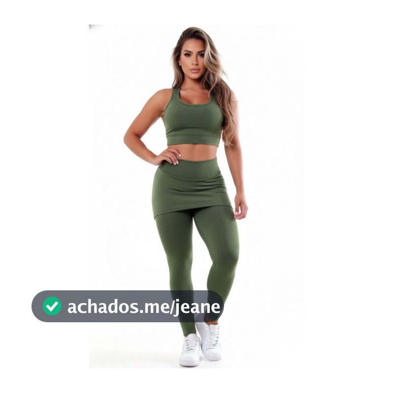 1 Conjunto Fitness Legging Tapa Bumbum  e Top Roupas Para Academia A15