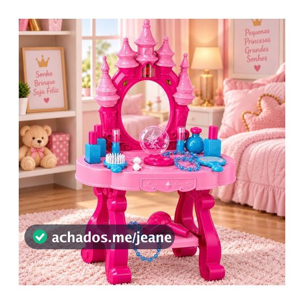 Camarim Castelo Infantil com Som, Luz e 20 Peças - Rosa