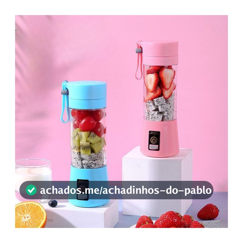 Mini Liquidificador Portátil Shake Com 6 Laminas Acompanha Cabo USB