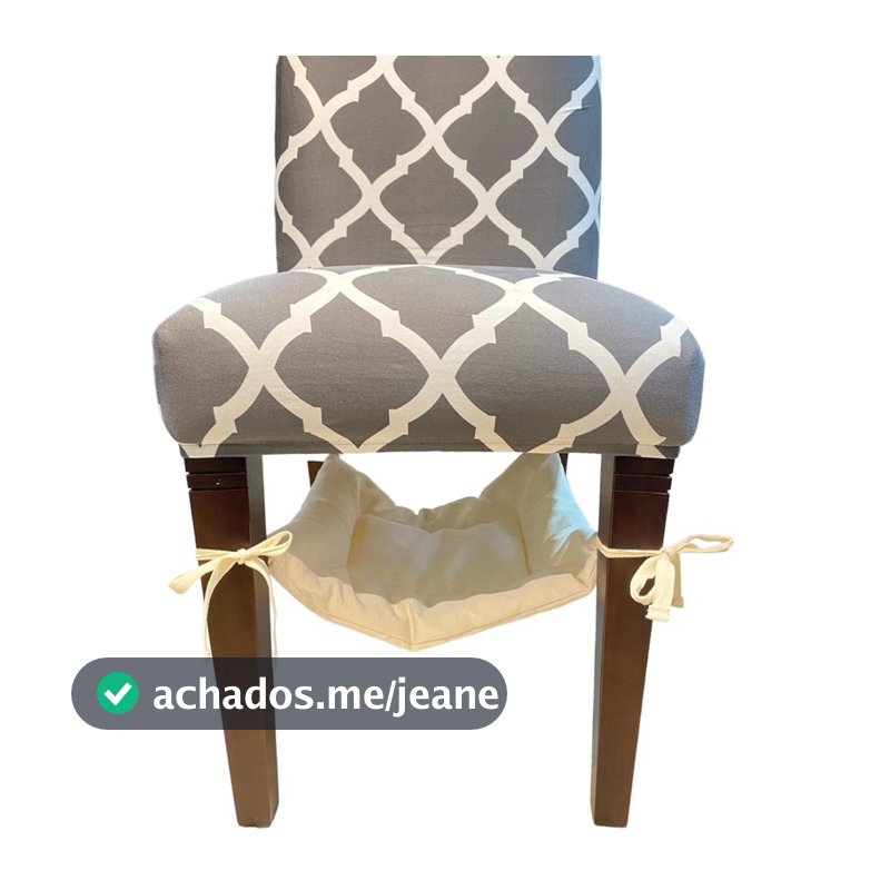 Rede para gato algodão cru cama suspensa redinha para cadeira