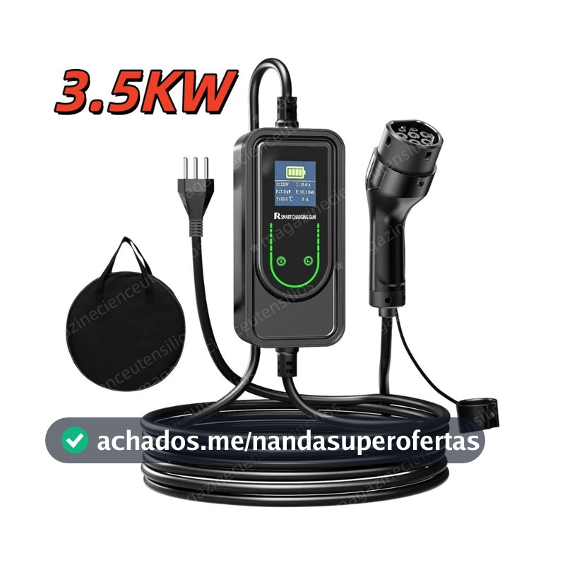 3.5kw Carregador Carro Elétrico Portátil 7m Tipo 2 Para Byd