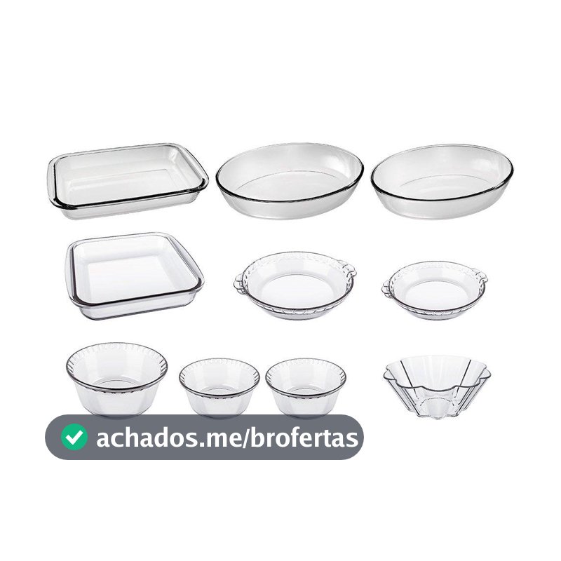 Conjunto de Assadeiras e Formas Marinex 10 Peças