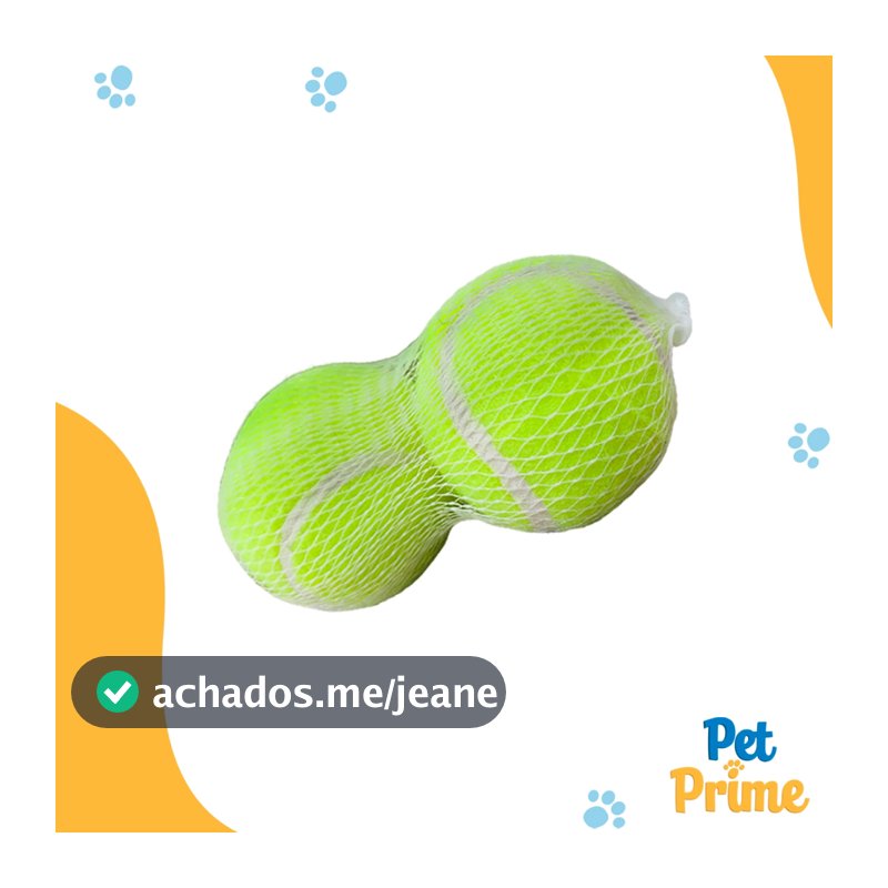 Kit 2 Bolas de Tênis para Cachorro e Gato Pet Prime