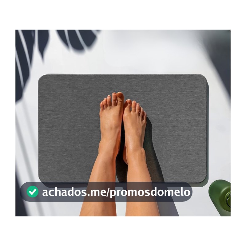 Tapete de Pedra Diatomita para Banheiro 60x 39cm - Linha Casa