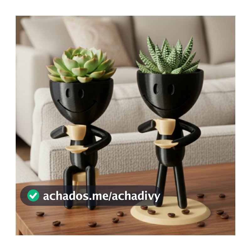 Vaso Bob Cantinho do Café – Kit 2 Vasos-Decoração cantinho do Café