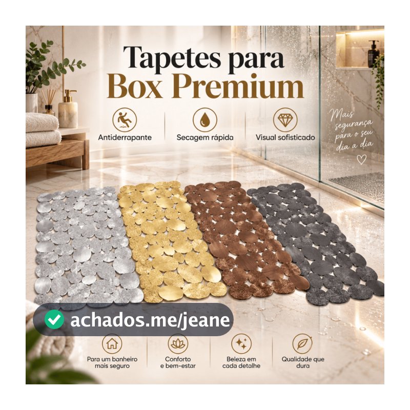 Tapete Banheiro Antiderrapante Box Grande Com Ventosa Tokio Desing Chuveiro