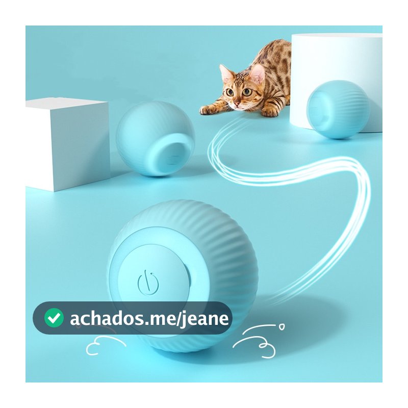 Gato Bola Brinquedo Elétrico Automático Rotação USB Recarga Brinquedos Interativos Interessante Gatinho Cão Acessórios