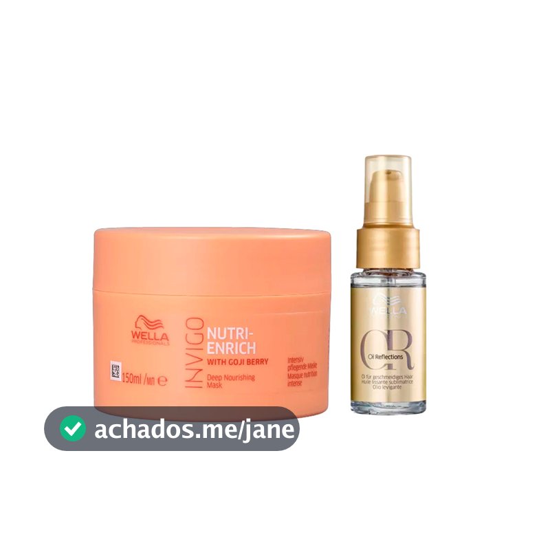 Kit Nutri-Enrich Máscara de 150ml e Oil Reflections de 30ml - Wella