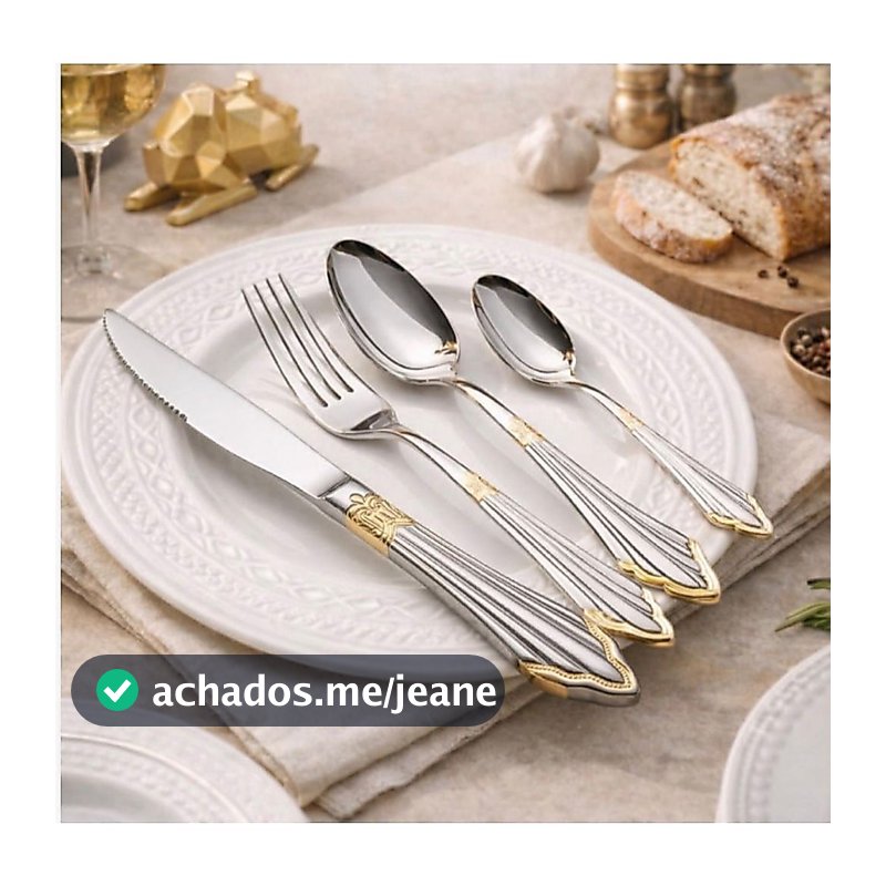 Conjunto 24 peças Talher Aço Inox Classic S.