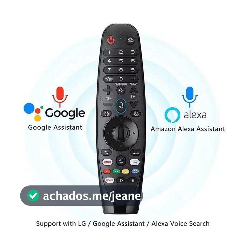 Controle Remoto Compatível com Lg Com Comando de Voz  Para Smart Tv LG An-mr19ba Thinq Ai Magic Lelong LE-7700-3