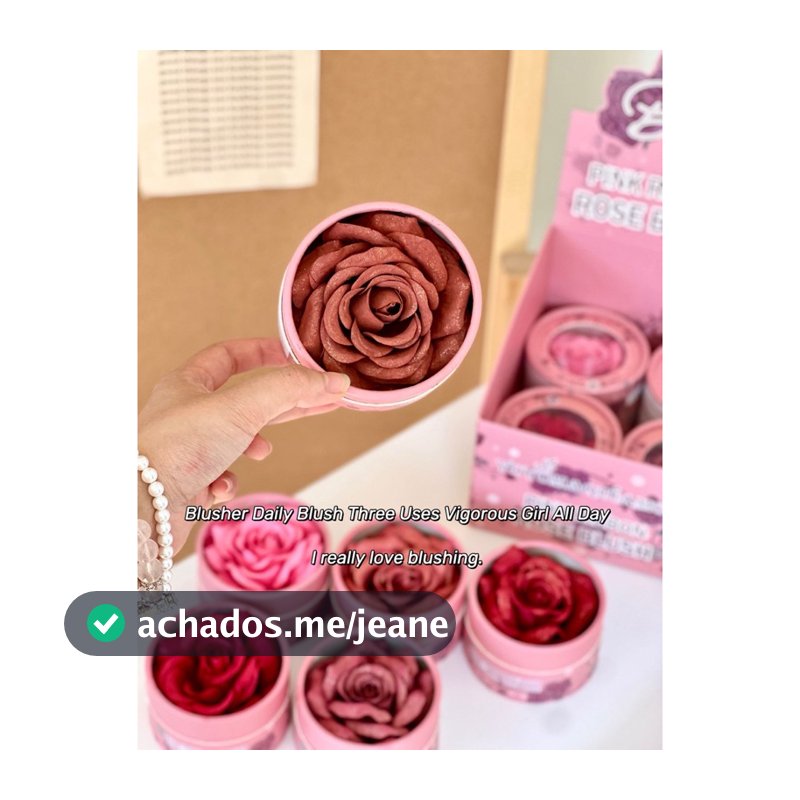 6Cores Floral Blush 3D Pétala De Rosa Marcador Natural Flor Pigmento Maquiagem Facial De Longa Duração Efeito Iq