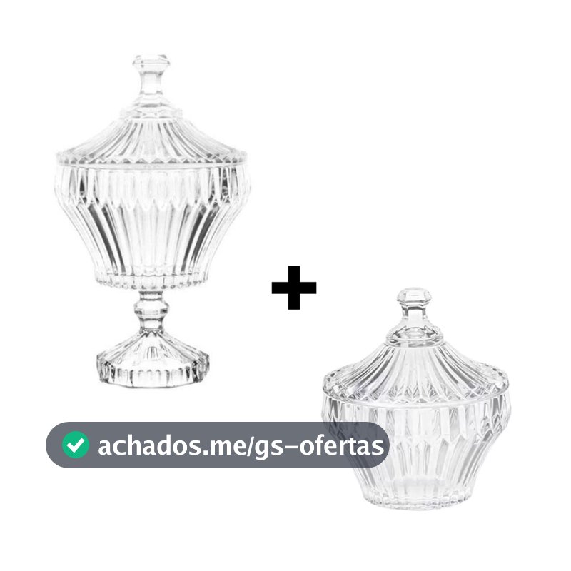 Conjunto 2 Bombonieres De Cristal Renaissance - Lyor