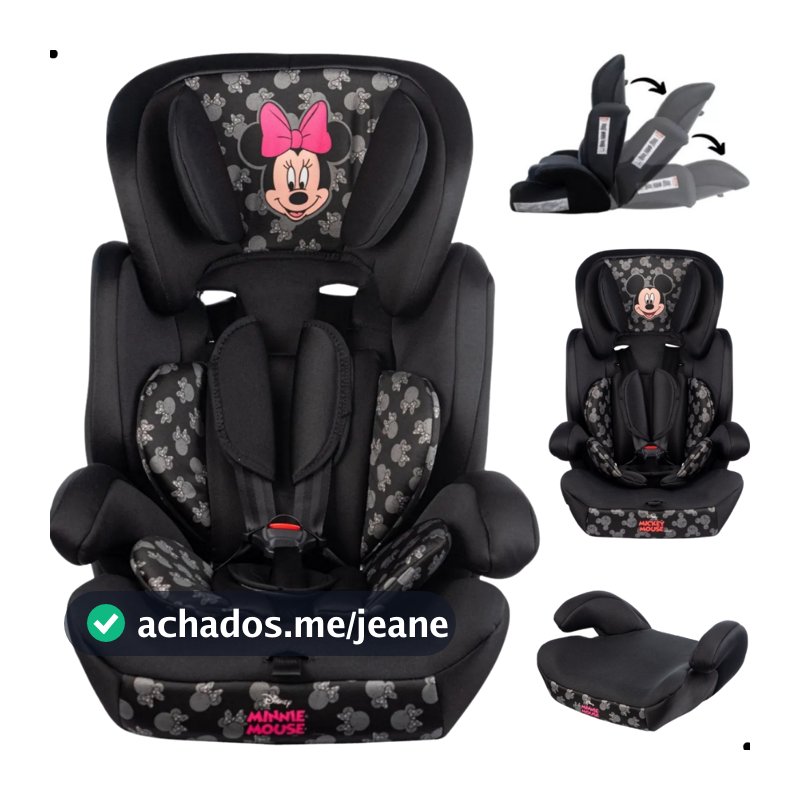 Cadeira para Auto Infantil 9 a 36kg Reclinável com Cinto 5 Pontos Vira Assento Booster Inmetro