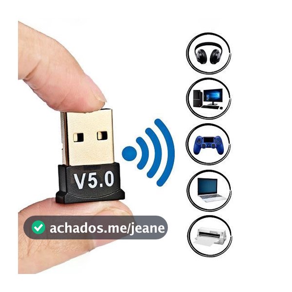 Adaptador USB Bluetooth 5.0 Receptor Wireless Áudio para PC e Automóvel