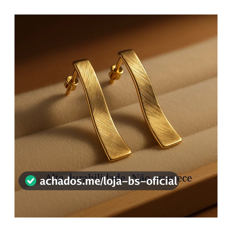 Não EscureceNão Desbota-Brinco Feminino Luxo Minimalista 18K
