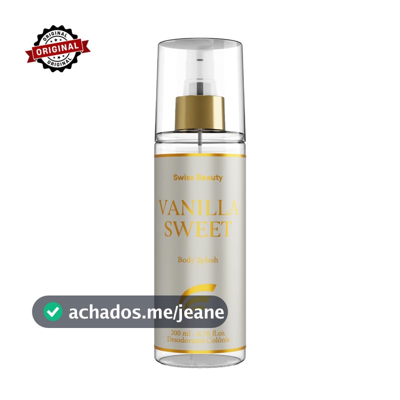 Body Splash Vanilla Baunilha 200ml SWISS BEAUTY Sofisticação e Longa Duração