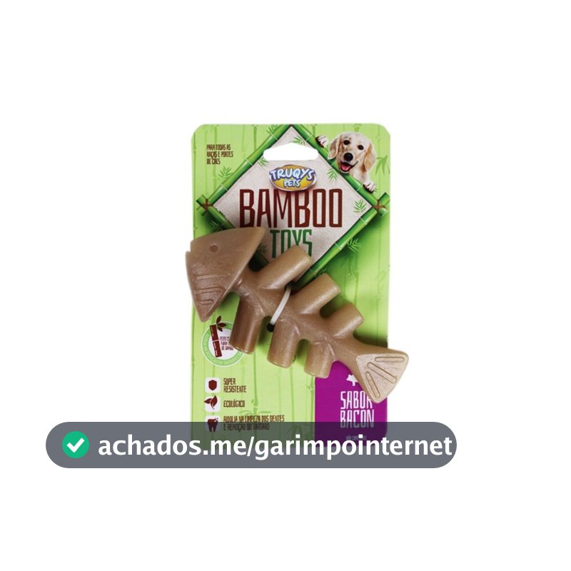 Brinquedo Mordedor Osso Bamboo Peixe Trukys