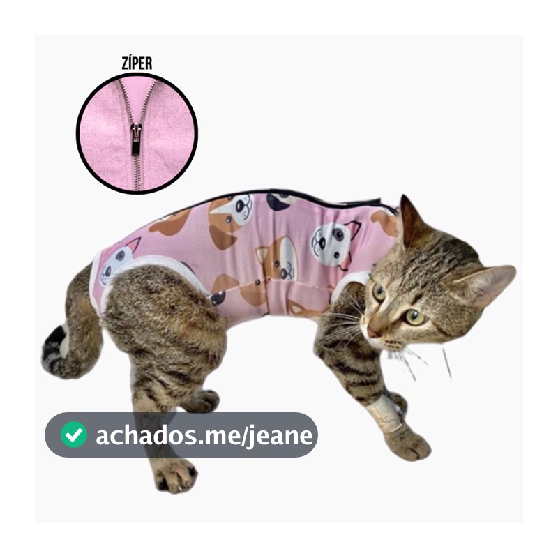 Roupa Pós-cirúrgica Gatos, Roupa Cirurgica para Gatos UV e Antialérgico
