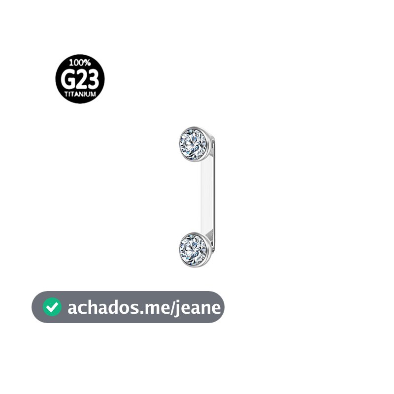 Piercing Surface Em Titânio G23 Com Zircônia