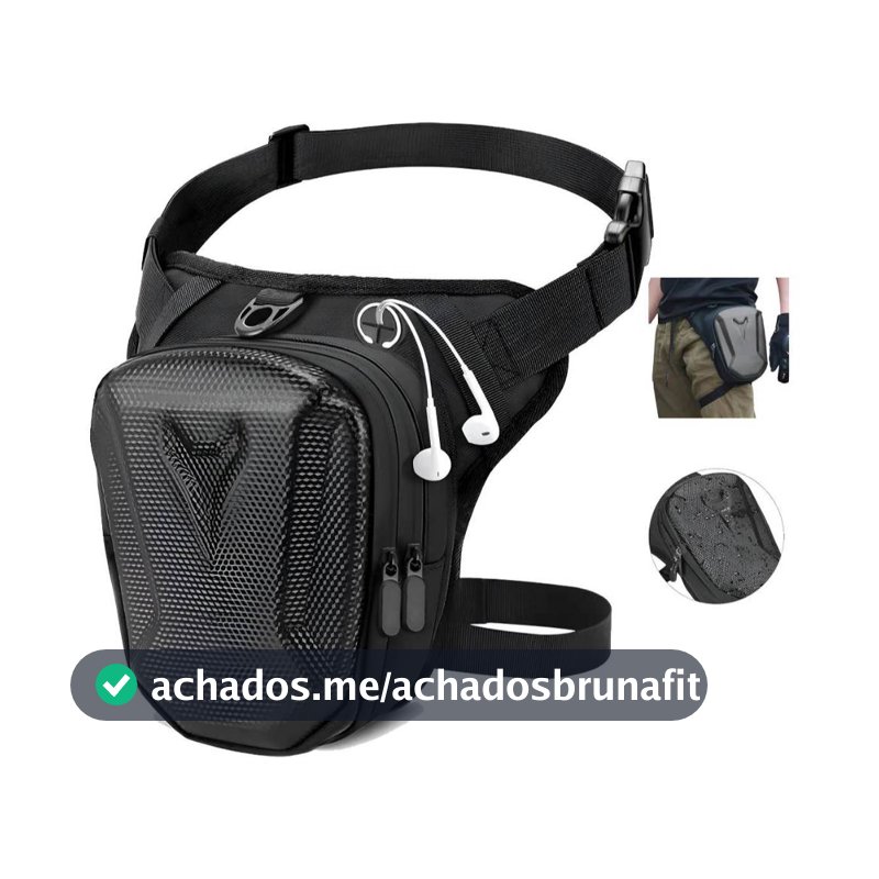 Bolsa De Cintura E Perna Impermeável Bag Motociclista Pochete Multifuncional