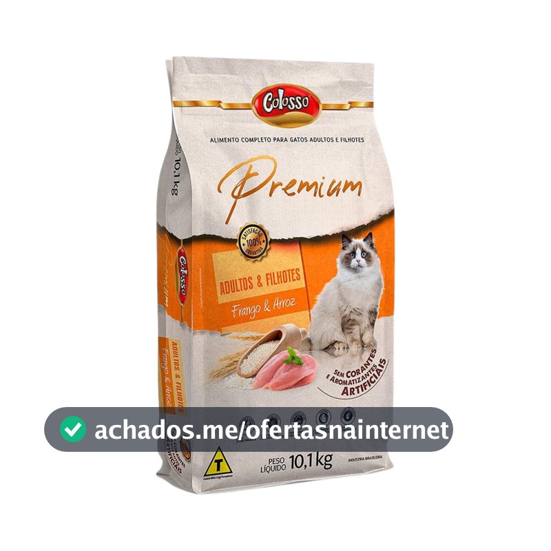 Ração Gatos Adultos E Filhotes Frango Colosso Premium 10kg
