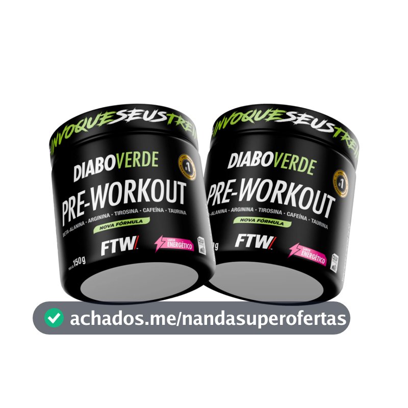Kit 2x Pré Treino Diabo Verde Pre-Workout 150g - FTW