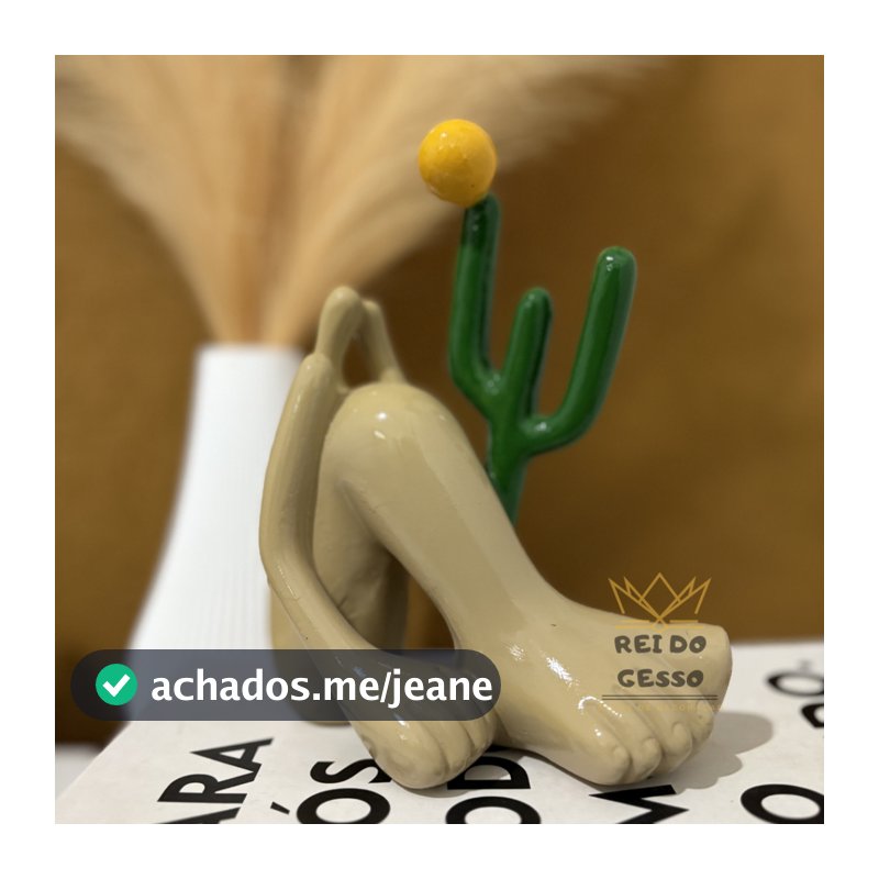 Estatueta Abaporu Decorativa Arte Brasileira - Artesanal - Inspiração Obra Tarsila do Amaral