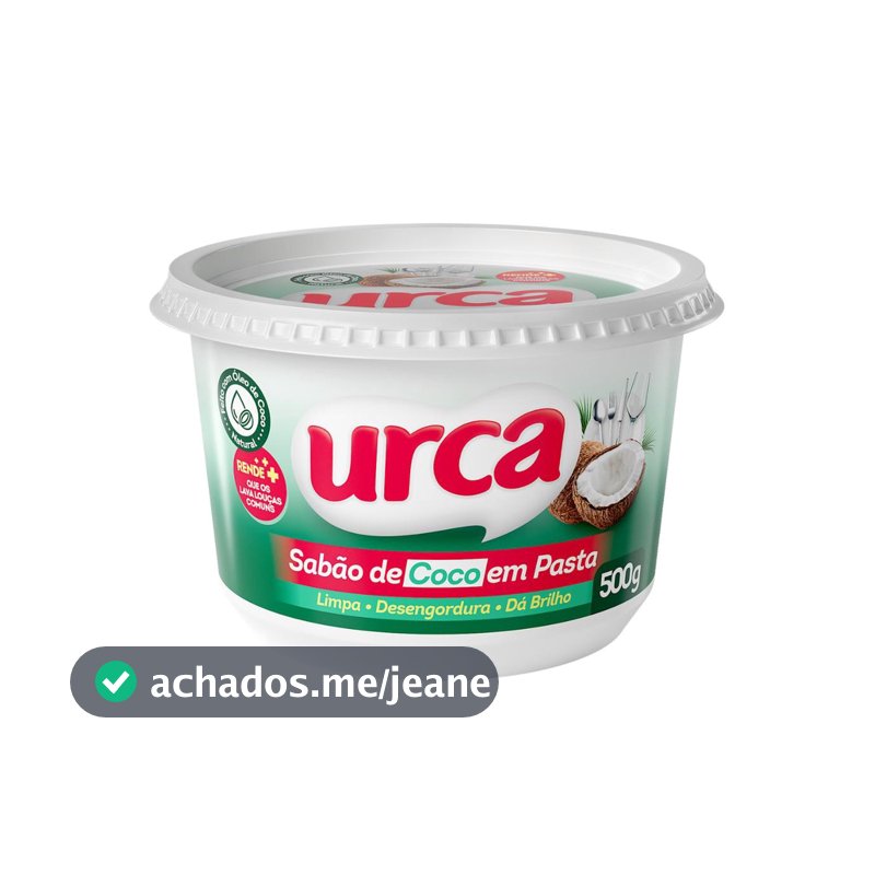 Sabão em Pasta Coco 3 em 1 Urca 500G