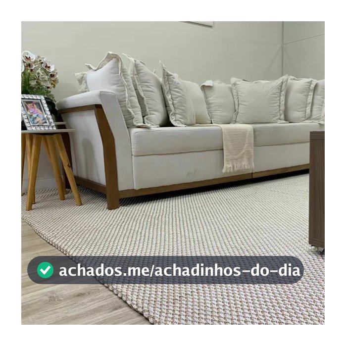 Tapete De Sala Grande 100% Algodão Confortável e Prático! Lavável à Máquina