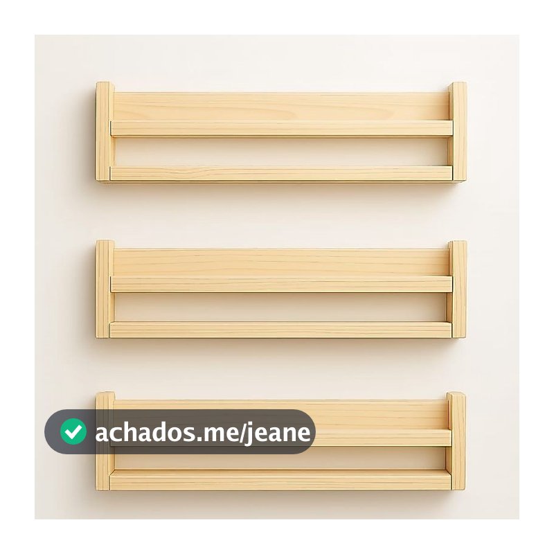 Kit com 3 prateleiras em pinus.