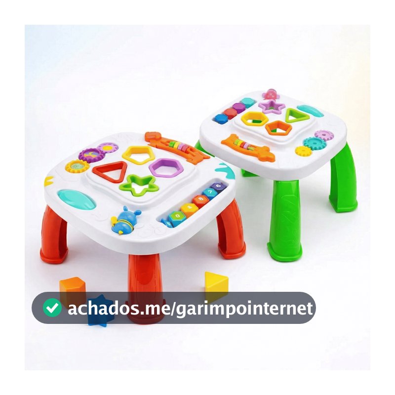 Mesinha de Atividades Infantil Playtable Brinquedo Mesa Educativa Sensorial