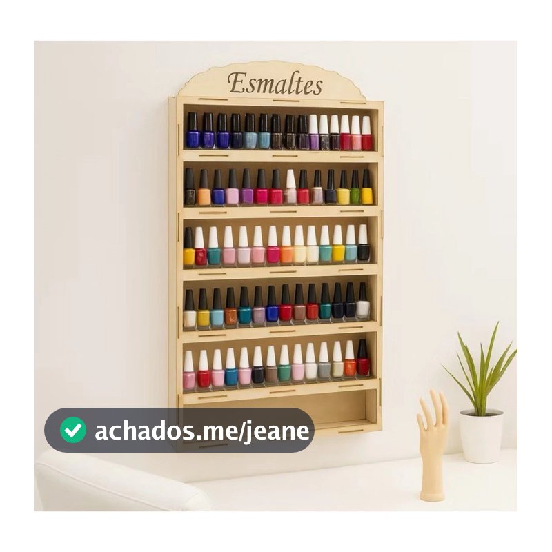 Expositor De Esmaltes Mdf Crú Manicure P/ 100 Unidades