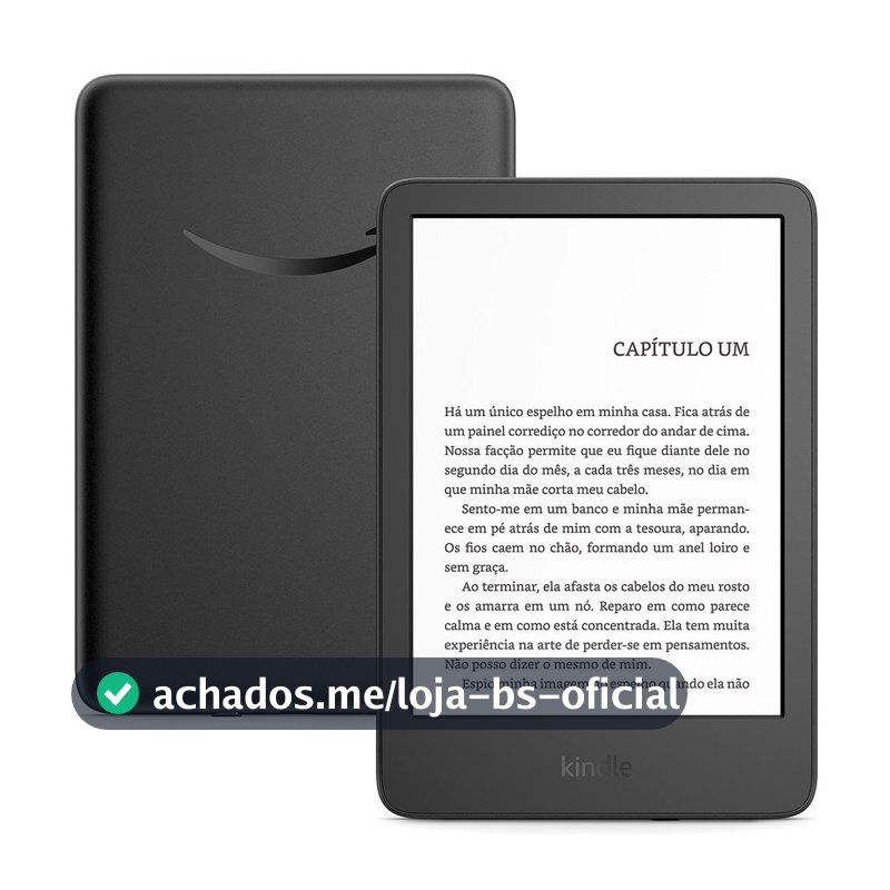 Kindle 16GB modelo2024, tela antirreflexo, troca de página rápida, luz ajustável e bateria longa duração, Cor Preto