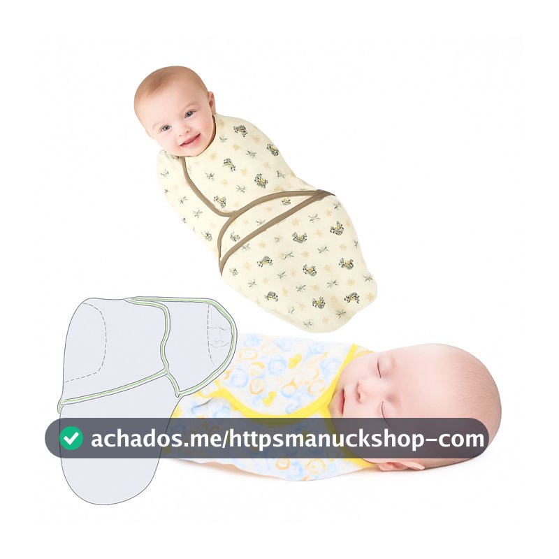 Cueiro Charutinho Swaddle Me Para Bebe Ajustavel com Velcro
