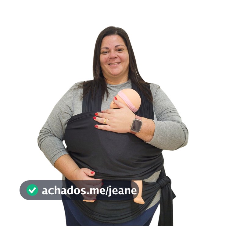 Sling Plus Size Canguru Para Mamãe Malha 7 Metros GG