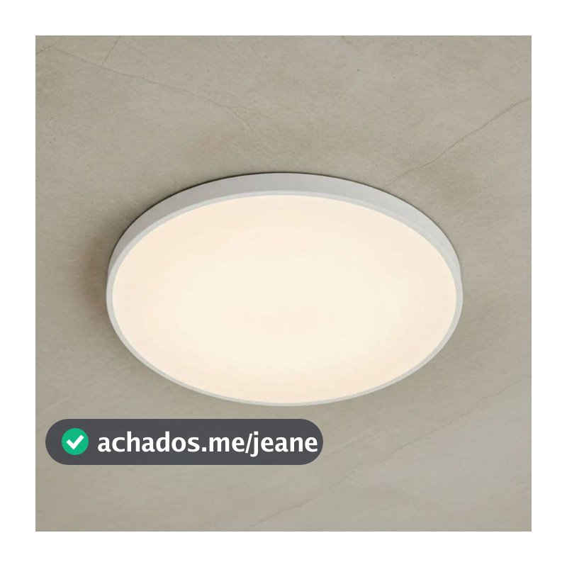 Plafon Led Moderno sobrepor 31w Redondo 3000k (Quente) 4000k (Neutra) 6500k (Frio) 37cm Tipo Orbital - Branco