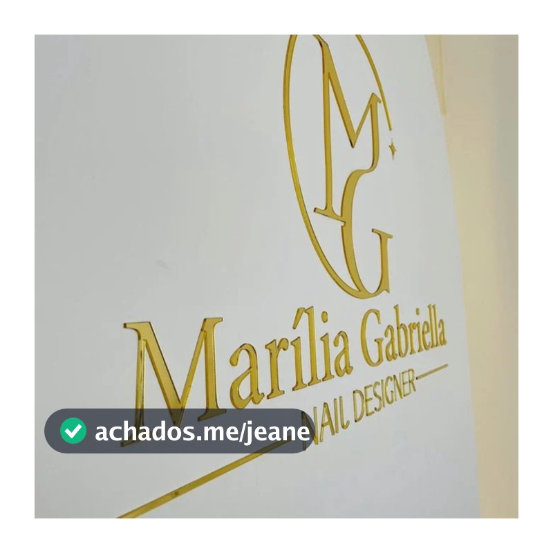 Logomarca em Acrílico Espelhado para Parede – Sofisticação e Modernidade na Sua Decoração ate 130 cm