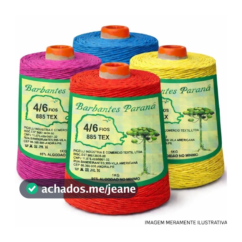 Barbante Paraná 1kg Fio 6 Várias Cores