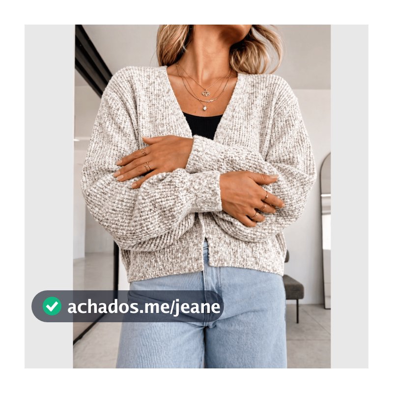 Casaco Feminino Elegante Tricot Mousse Macio Quentinho Inverno Frio Casual Casaqueto Manga Longa