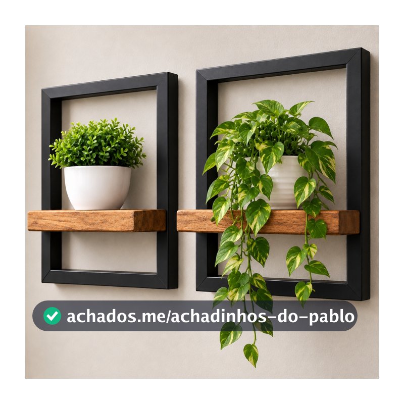 Prateleira Nicho Industrial de Parede em Ferro | Quadro Decorativo para Sala, Quarto, Cozinha e Escritório