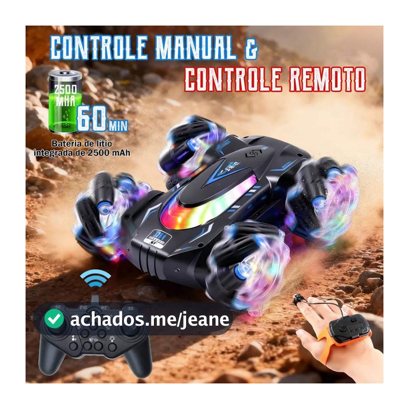 Carrinho Controle Carro de Remoto Brinquedos Infantis Acrobático Stunt Racing Drift 360 Tanque De Guerra Bolinhas Gel