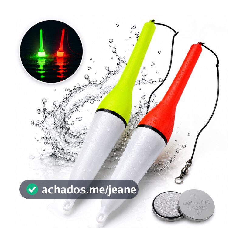Bóia Luminosa Pesca Noturna Torpedo 45g De Arremesso Bateria Pesqueiro Tamba