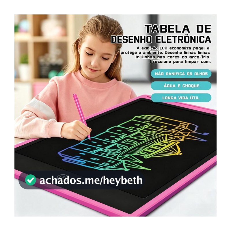 Tablet De Escrita Mágica LCD Ultrafino De 8.5/10.5/16 Polegadas , Apagamento Com Um Clique , Caneta Incluída Para Desenh