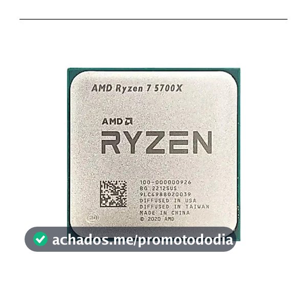 Processador AMD Ryzen 7 5700X, 4.6GHz Max Turbo, Cache 32MB, AM4 (OEM) 100-000000926