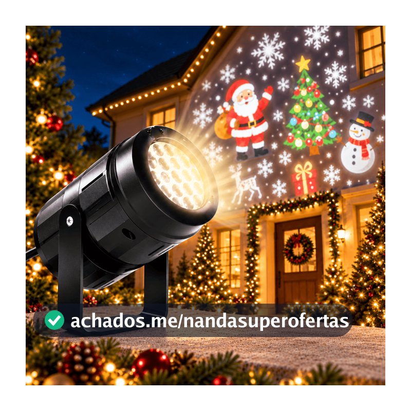 Projetor LED Natalino Desenhos de Natal Laser Jardim Decoração Casa Luzes Parede Festas