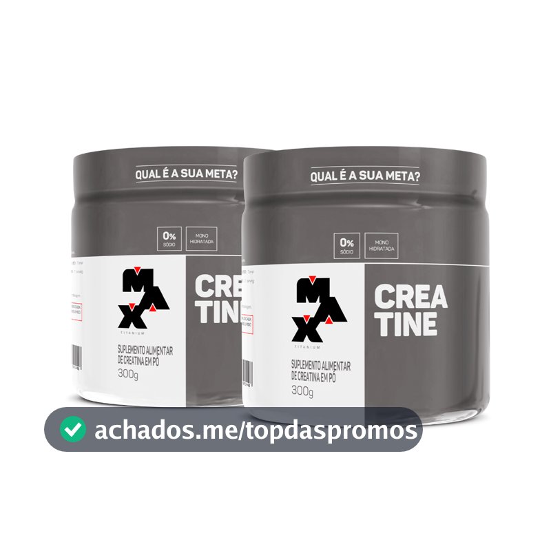 Kit 2 Creatina Max Titanium 300g Pura