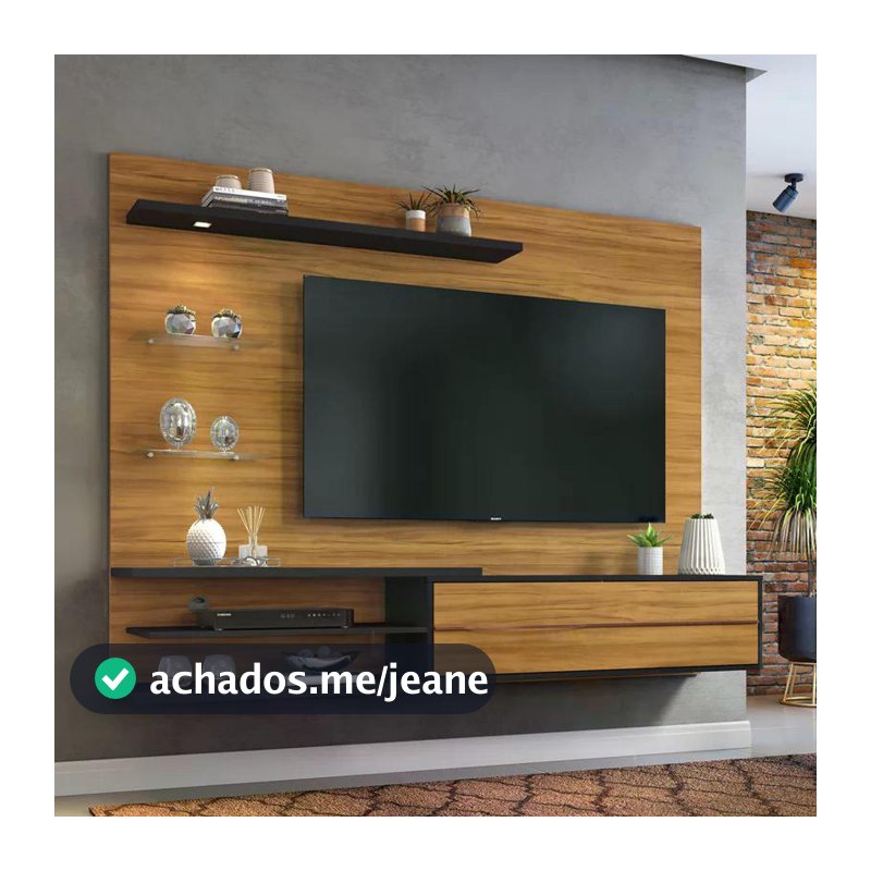 Painel para Tv até 60 Polegadas Off White e Freijó NT1115 Notável Móveis