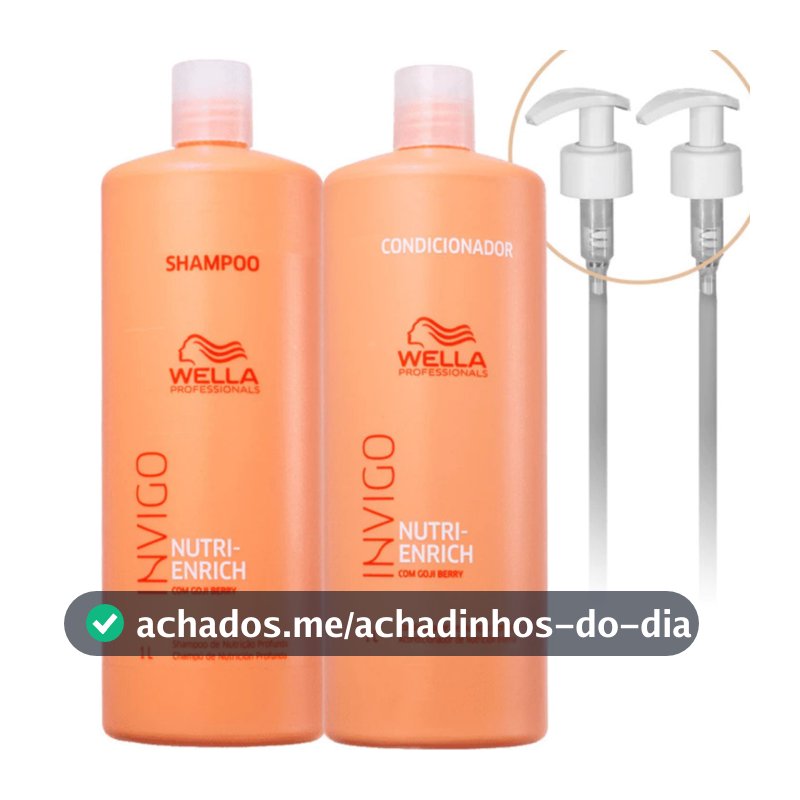 Kit Wella Pro Invigo Enrich Shampoo 1L + Condicionador 1L