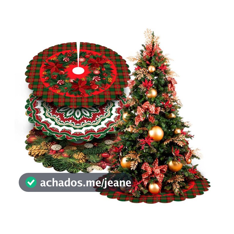 Saia Base Tapete Para Árvore De Natal Enfeite Decoração 70cm