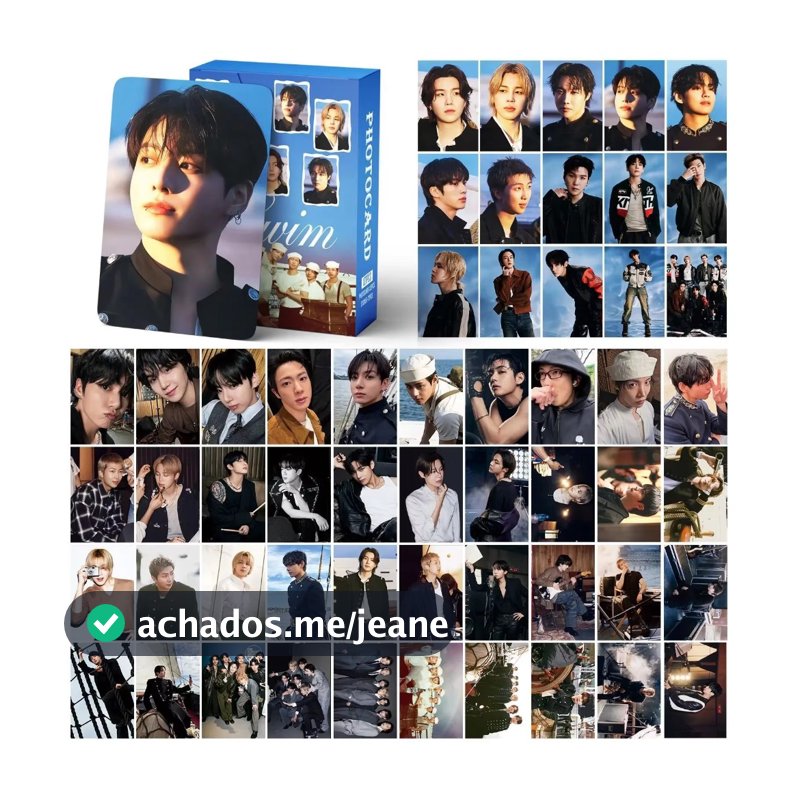 BTS Photocards -55 cards SWIM: Alta Qualidade, Impressão Frente e Verso, Papel Fotográfico, acabamento plastificado